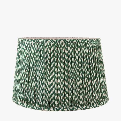 CHEVRON PLEATED SHADE IN FOREST GREEN 45CM