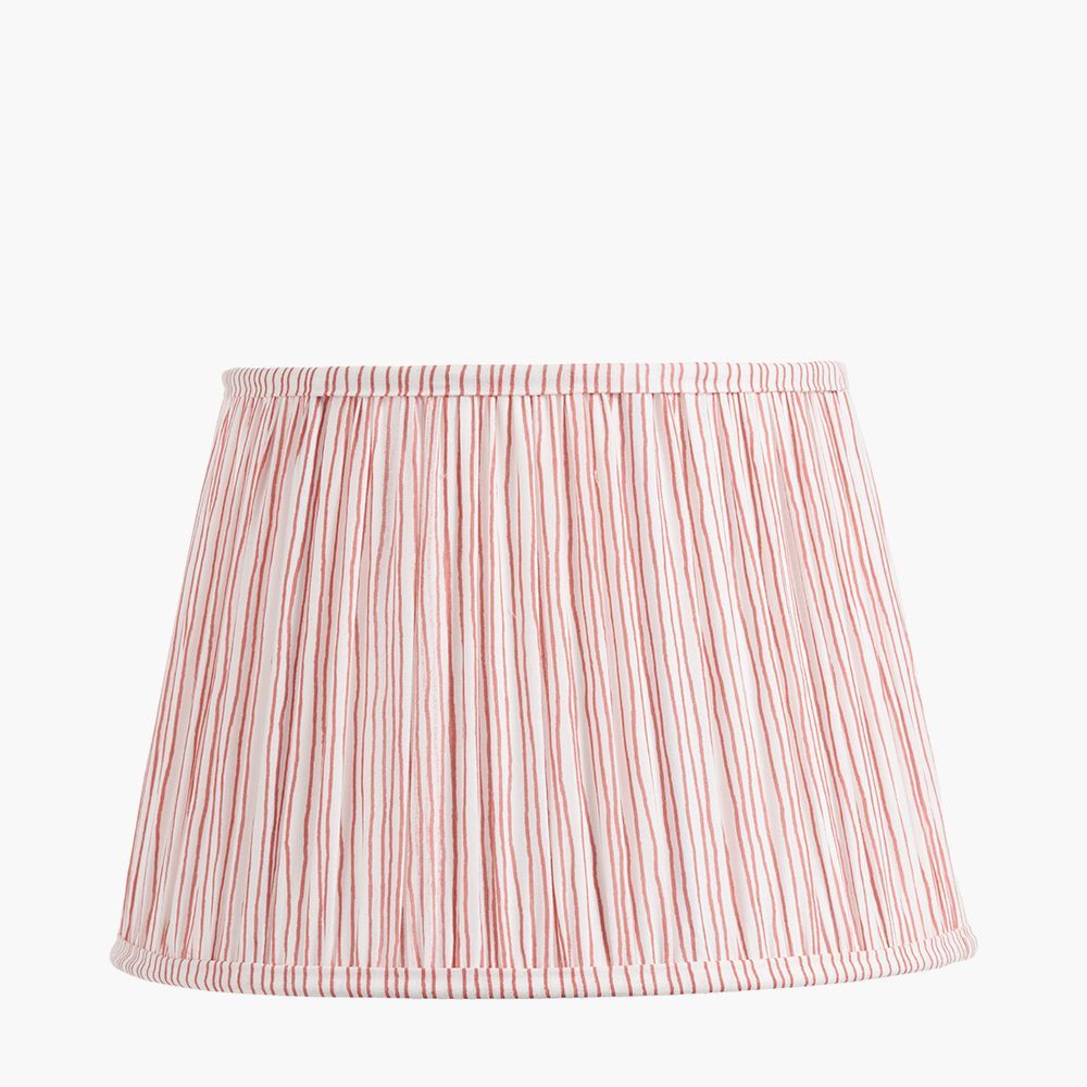 LOLA STRIPE PLEATED LAMP SHADE IN CINNAMON 45cm