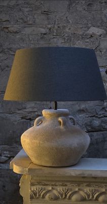 LUCA JUG LAMP BASE WITH EARS AND ANTHRACITE SHADE LUCA JUG LAMP BASE WITH EARS AND ANTHRACITE SHADE