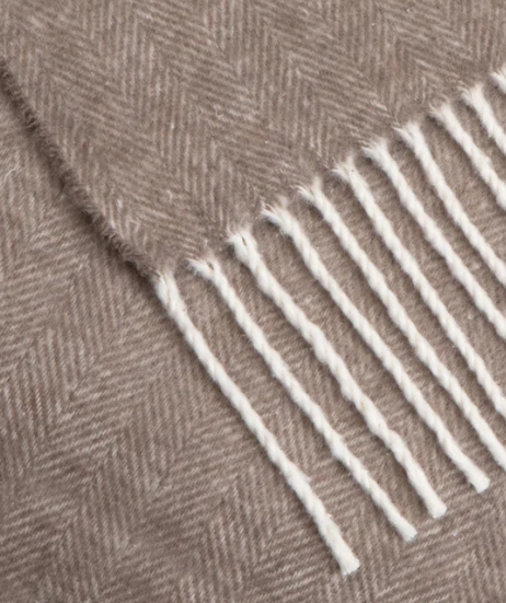 EARTH COTTON HERRINGBONE THROW