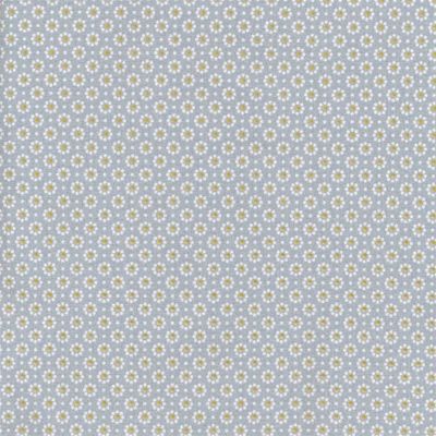 BELLE FLEUR OILCLOTH IN DUSTY BLUE BELLE FLEUR OILCLOTH IN DUSTY BLUE