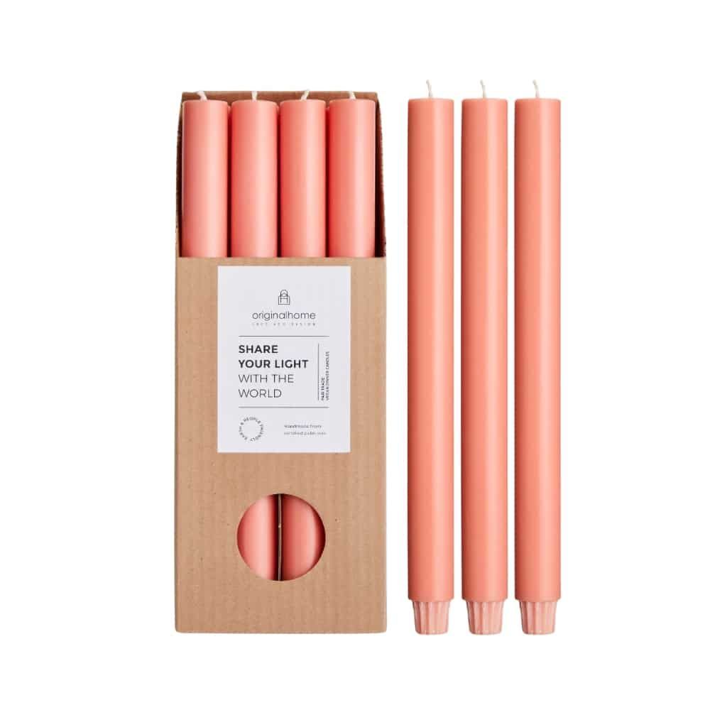 VEGAN EXTRA LONG CANDLE IN APRICOT