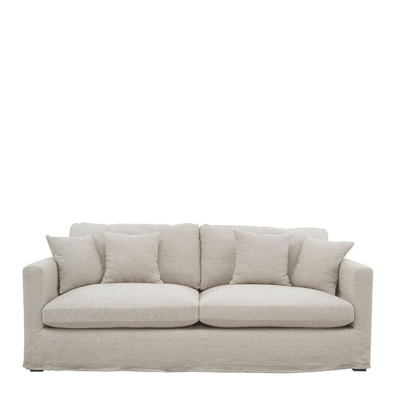 ANGIE SOFA IN NATURAL LINEN 215cm