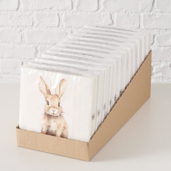 BUNNY DINNER NAPKINS PACK OF 20 BUNNY DINNER NAPKINS PACK OF 20
