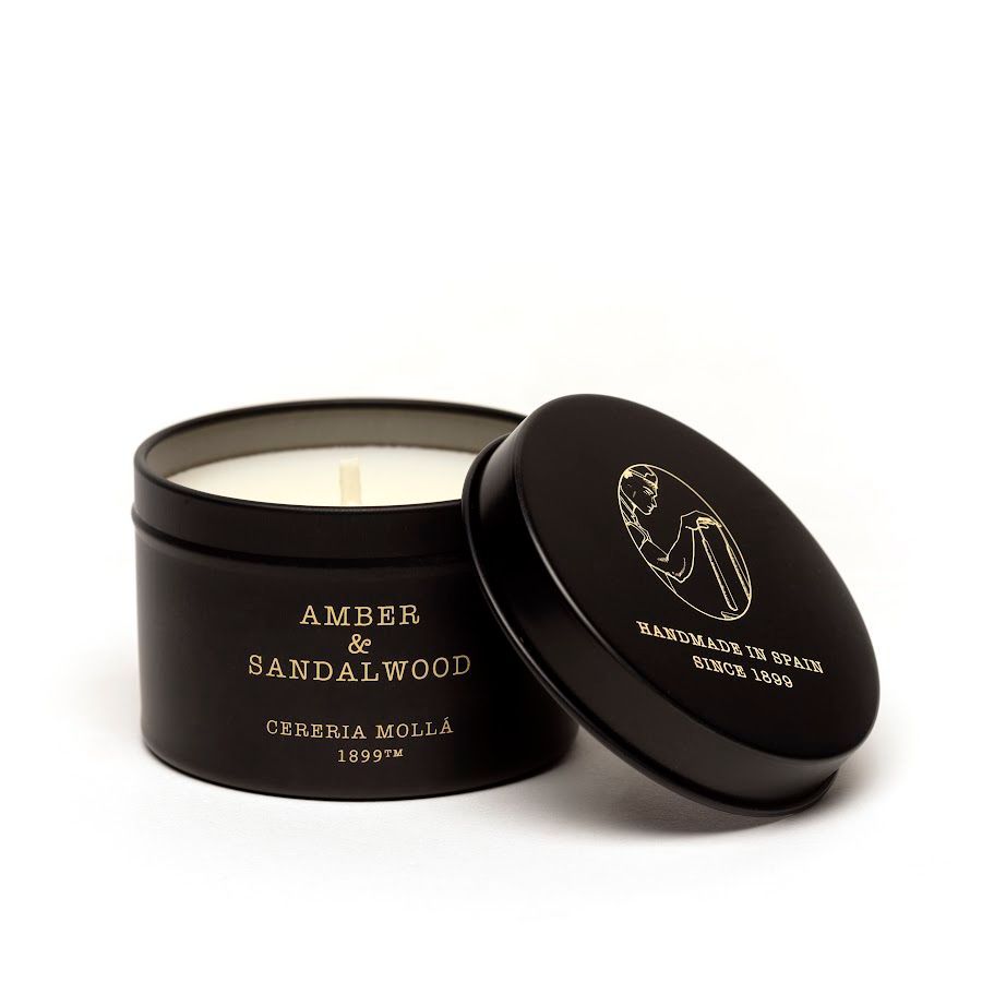 TIN TRAVEL CANDLE AMBER AND SANDALWOOD