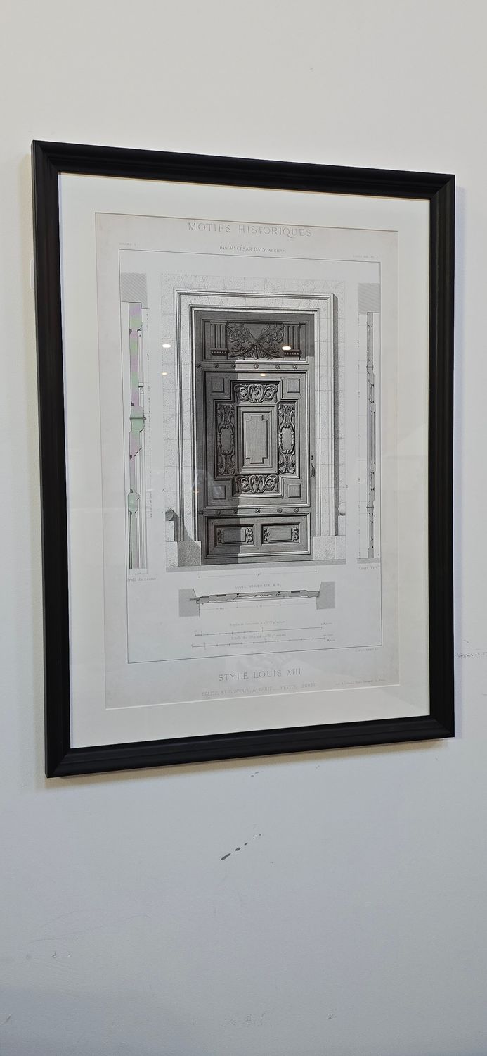 FRAMED FRENCH FACADE PRINT NO 2