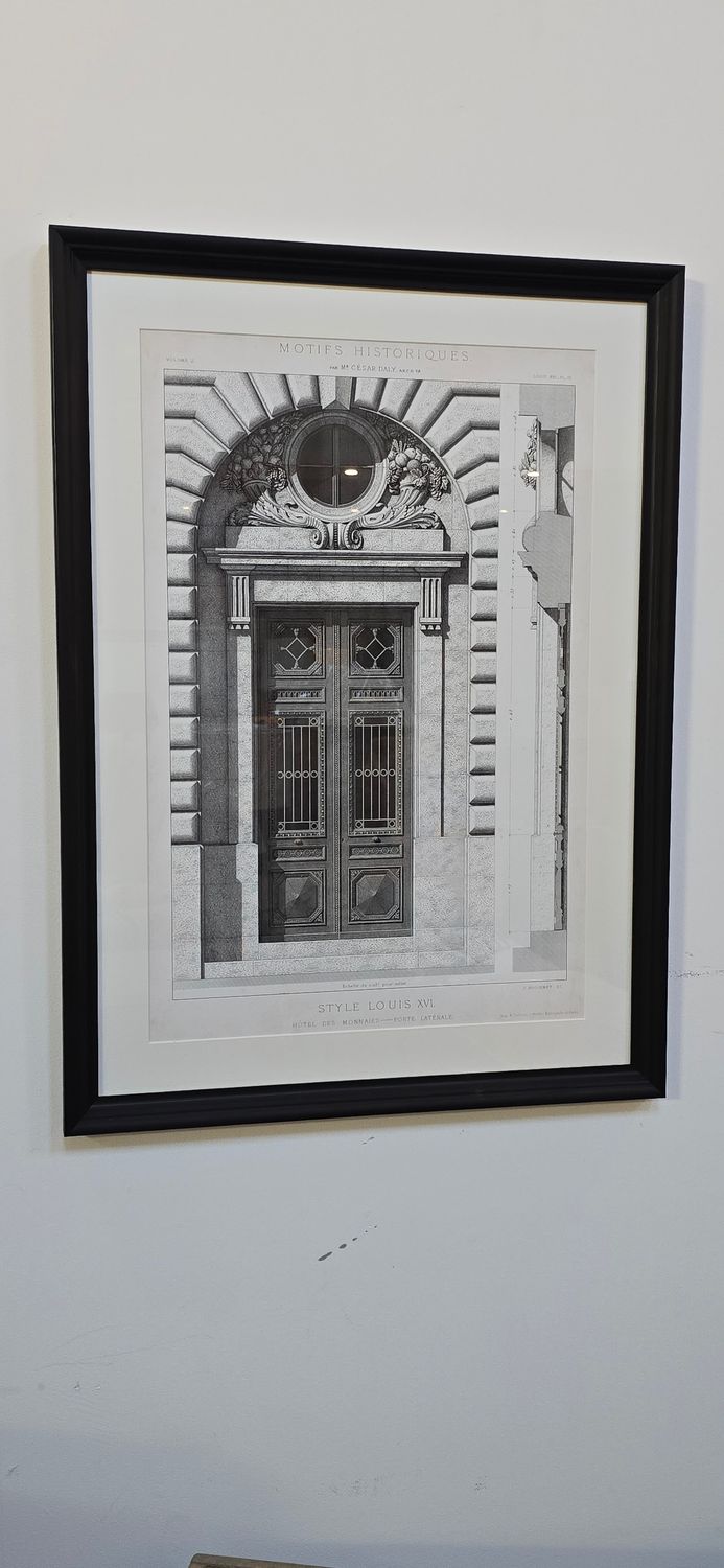 FRAMED FRENCH FACADE PRINT NO 4