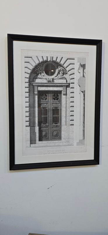 FRAMED FRENCH FACADE PRINT NO 4