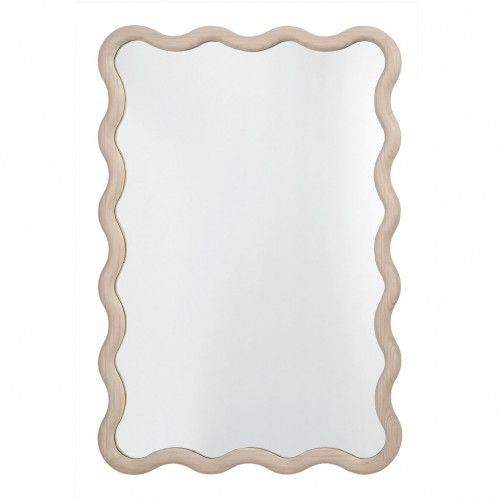 LUMI WAVE MIRROR IN BLEACHED PINE