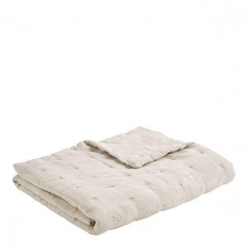 IVORY CHLOE BEDSPREAD IN WASHED LINEN