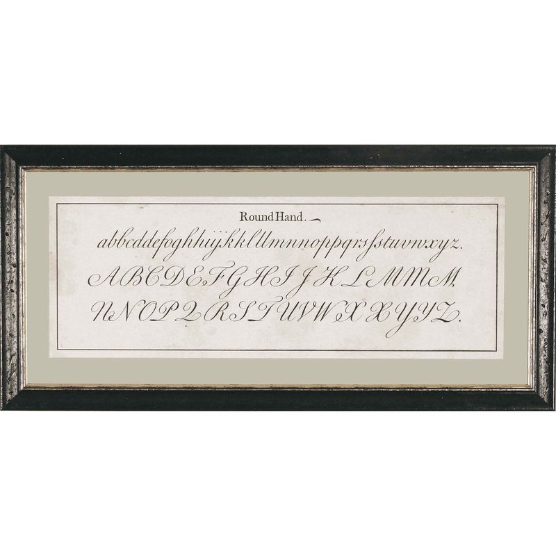 ALPHABET SCRIPT FRAMED PRINT