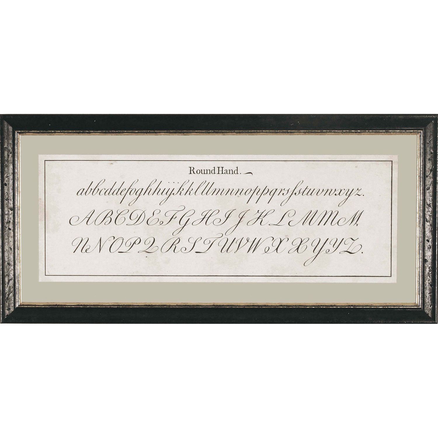 ALPHABET SCRIPT FRAMED PRINT
