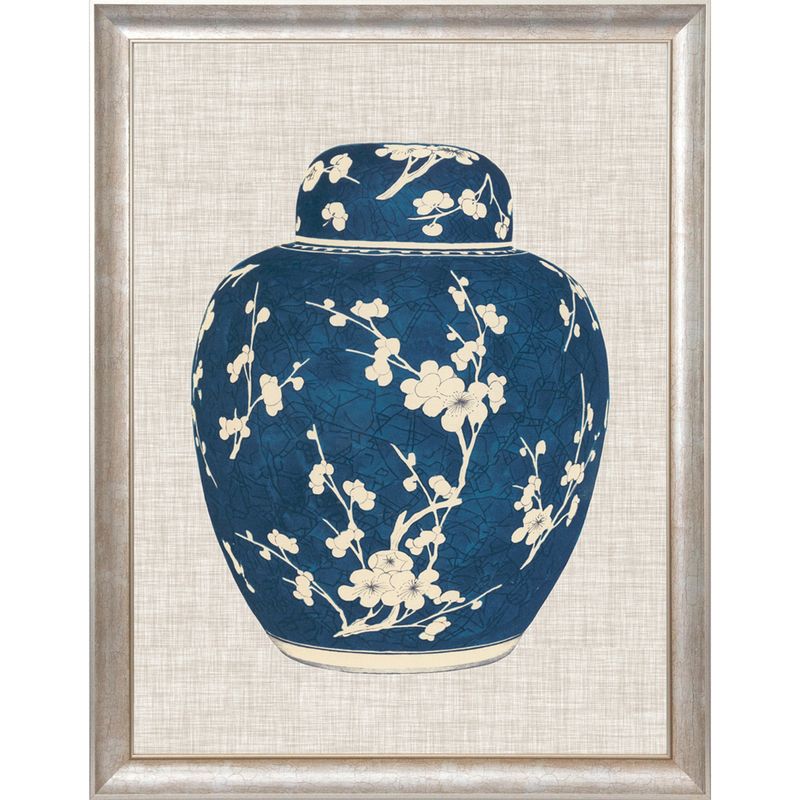 FRAMED BLUE GINGER JAR PRINT  NO2