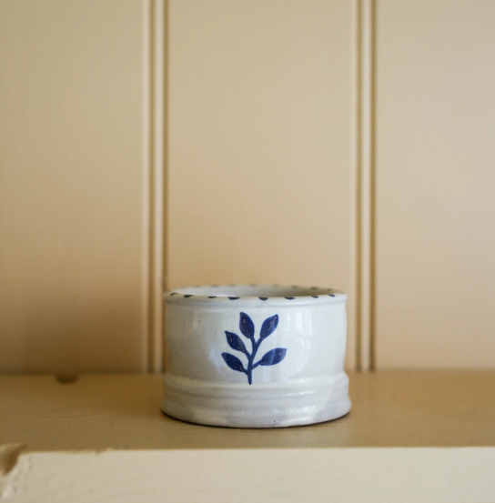 BOTANIC TEA LIGHT/DIP BOWL IN INK