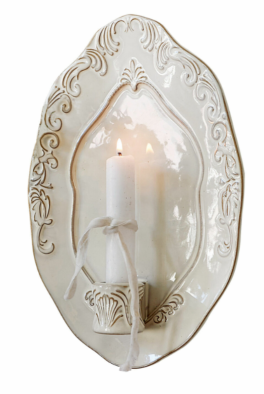 EARTHENWARE WALL CANDLE HOLDER