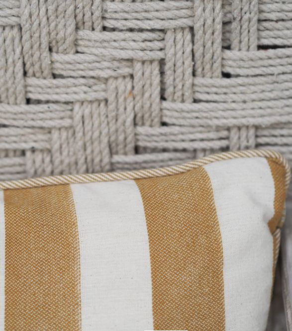 BOLD STRIPE CUSHION IN GOLDEN YELLOW 60x30cm