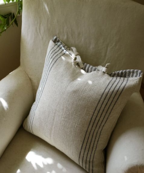 ST IVES BLUE STRIPE CUSHION