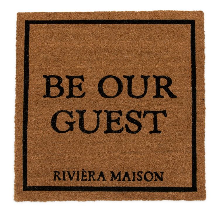 BE OUR GUEST COIR DOORMAT 80x80cm