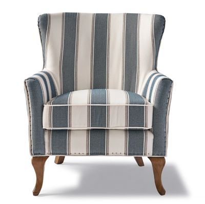 CAVENDISH ARMCHAIR IN BLUE STRIPE