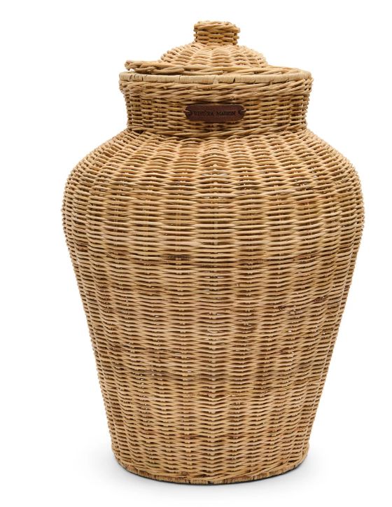 RUSTIC RATTAN GINGER JAR
