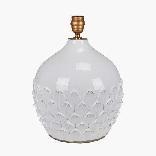 WILLOW WHITE CERAMIC LAMP BASE