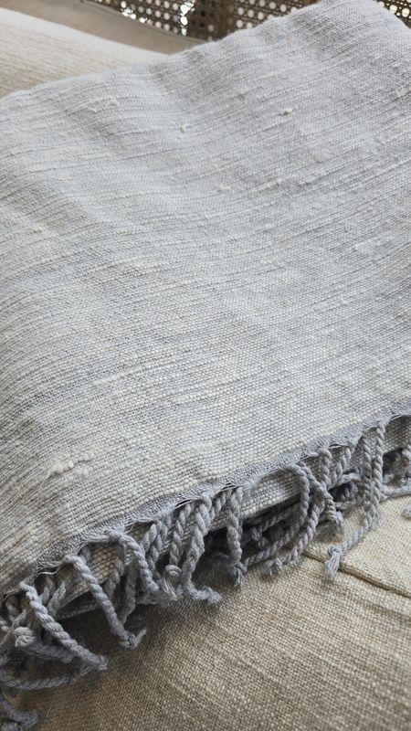KHADI COTTON THROW IN GREY