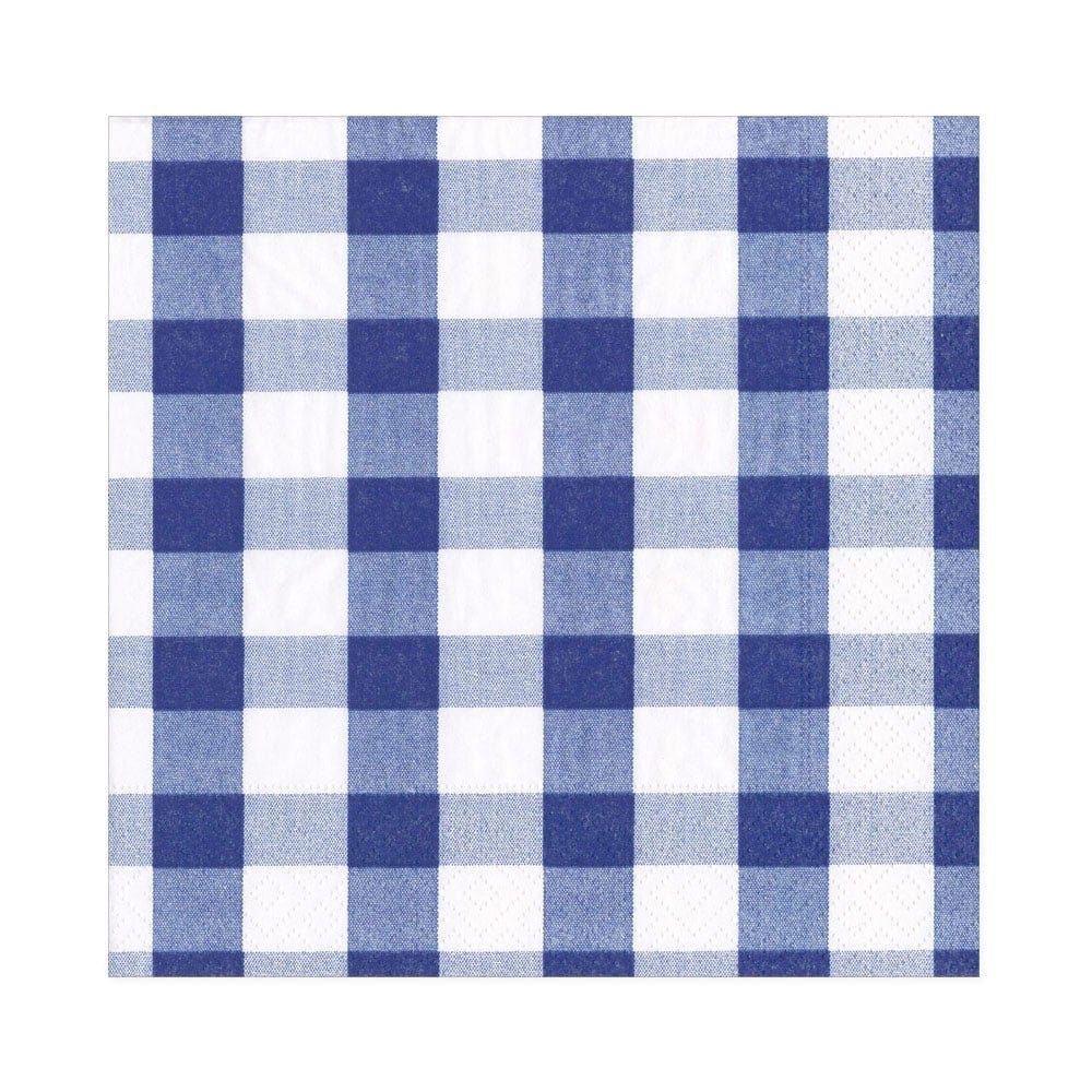 BLUE GINGHAM PAPER LUNCH NAPKIN 20 PACK