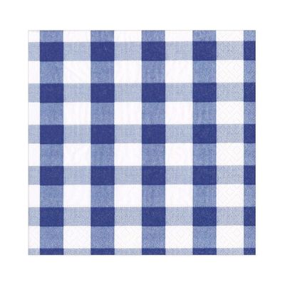 BLUE GINGHAM PAPER LUNCH NAPKIN 20 PACK