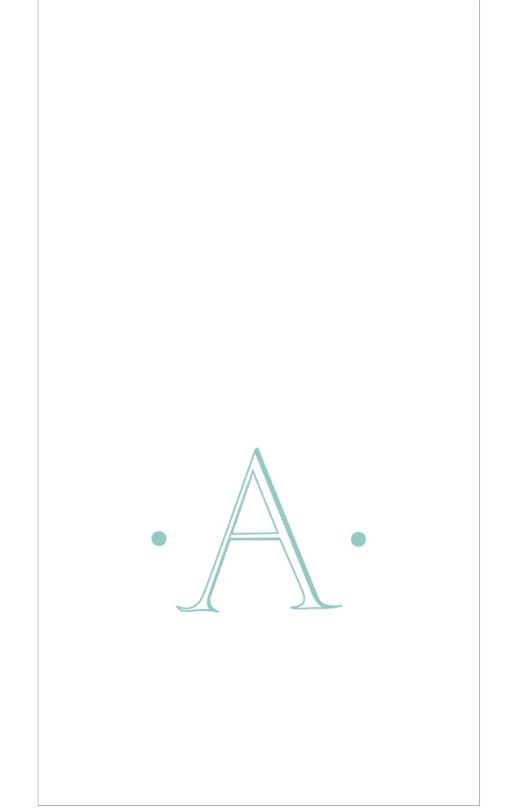 MONOGRAM PAPER LINEN GUEST NAPKINS -  INITIAL A