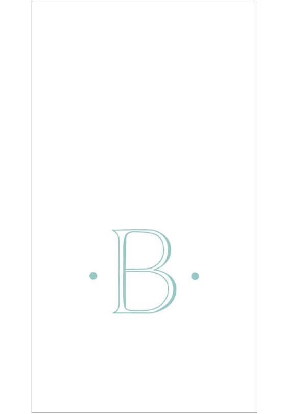 MONOGRAM PAPER LINEN GUEST NAPKINS -  INITIAL B