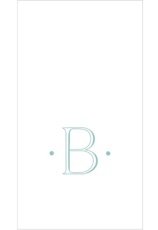 MONOGRAM PAPER LINEN GUEST NAPKINS -  INITIAL B