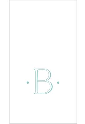 MONOGRAM PAPER LINEN GUEST NAPKINS -  INITIAL B