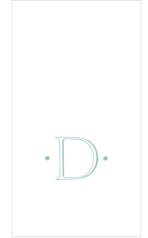 MONOGRAM PAPER LINEN GUEST NAPKINS -  INITIAL D