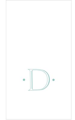 MONOGRAM PAPER LINEN GUEST NAPKINS - INITIAL D MONOGRAM PAPER LINEN GUEST NAPKINS - INITIAL D