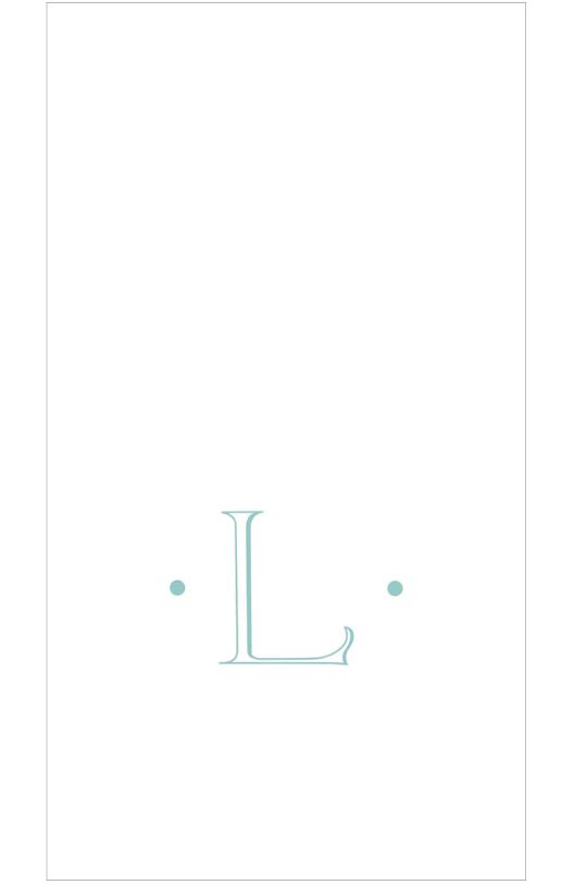 MONOGRAM PAPER LINEN GUEST NAPKINS -  INITIAL L