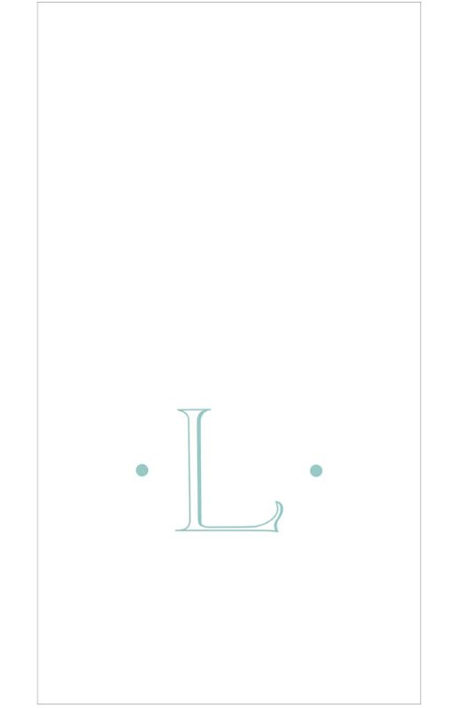 MONOGRAM PAPER LINEN GUEST NAPKINS -  INITIAL L
