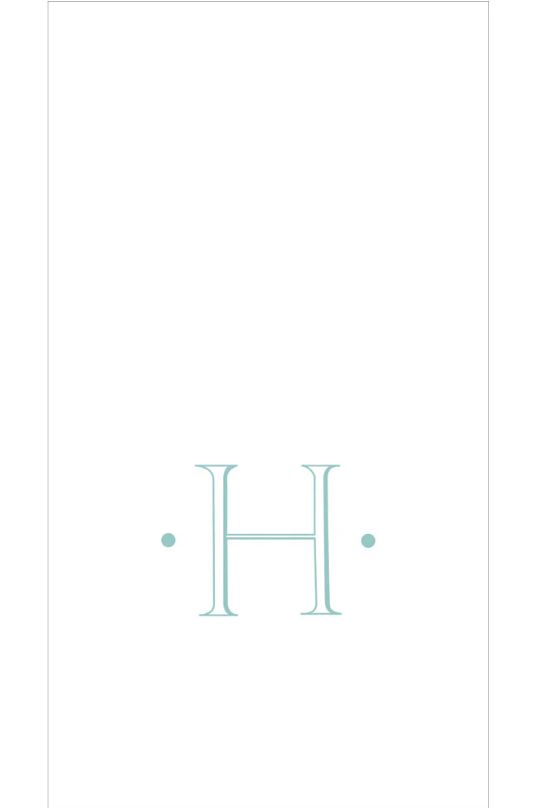 MONOGRAM PAPER LINEN GUEST NAPKINS -  INITIAL H