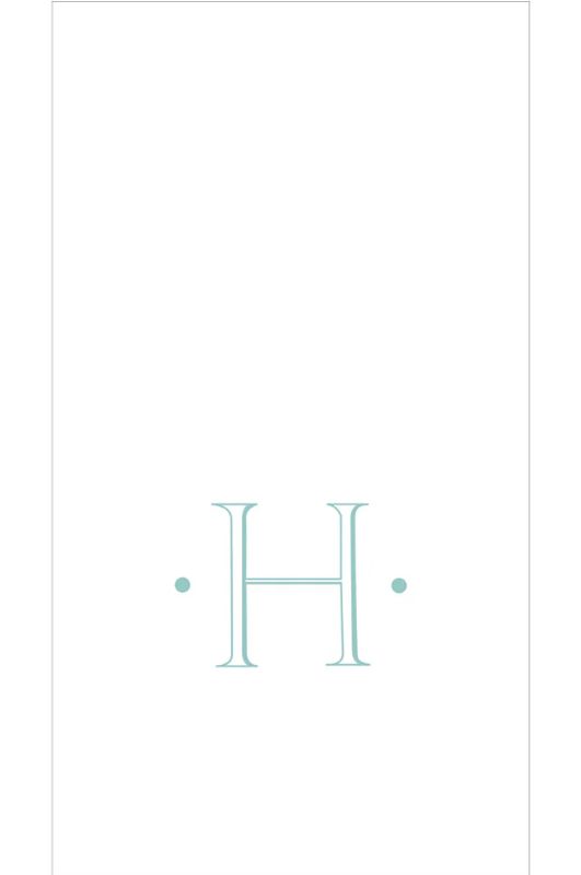 MONOGRAM PAPER LINEN GUEST NAPKINS -  INITIAL H