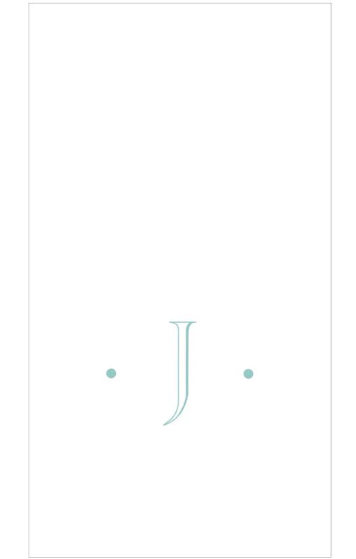 MONOGRAM PAPER LINEN GUEST NAPKINS -  INITIAL J