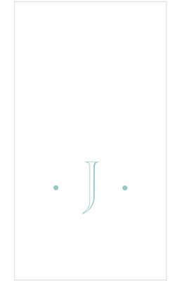 MONOGRAM PAPER LINEN GUEST NAPKINS - INITIAL J MONOGRAM PAPER LINEN GUEST NAPKINS - INITIAL J