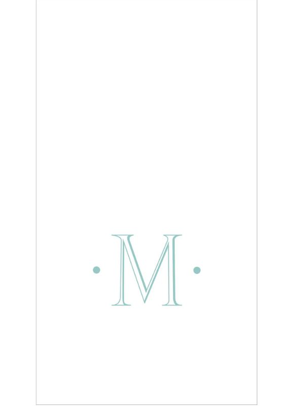 MONOGRAM PAPER LINEN GUEST NAPKINS -  INITIAL M