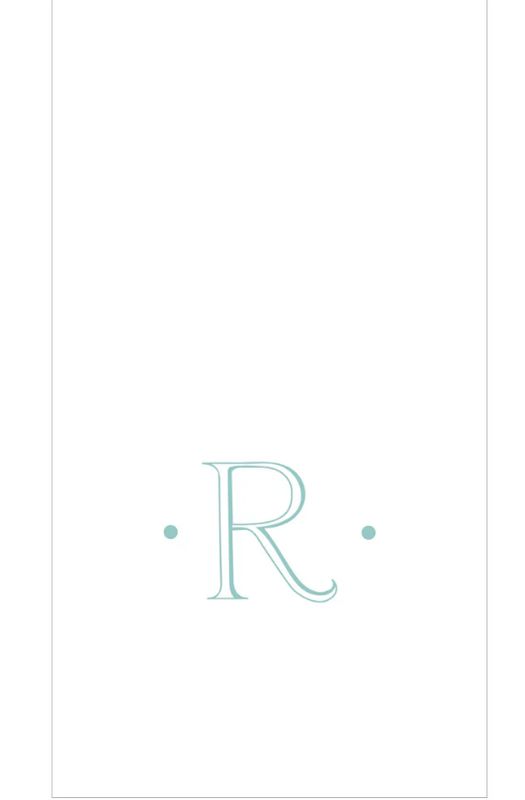MONOGRAM PAPER LINEN GUEST NAPKINS -  INITIAL R