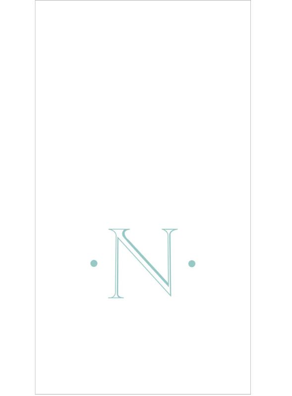 MONOGRAM PAPER LINEN GUEST NAPKINS -  INITIAL N