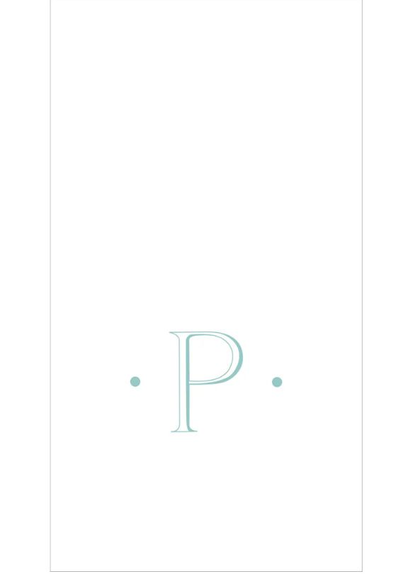 MONOGRAM PAPER LINEN GUEST NAPKINS -  INITIAL P