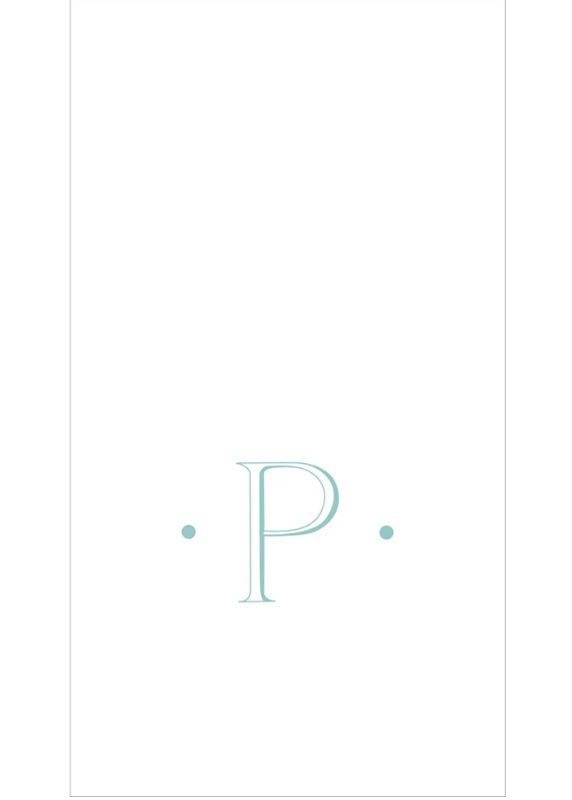 MONOGRAM PAPER LINEN GUEST NAPKINS -  INITIAL P