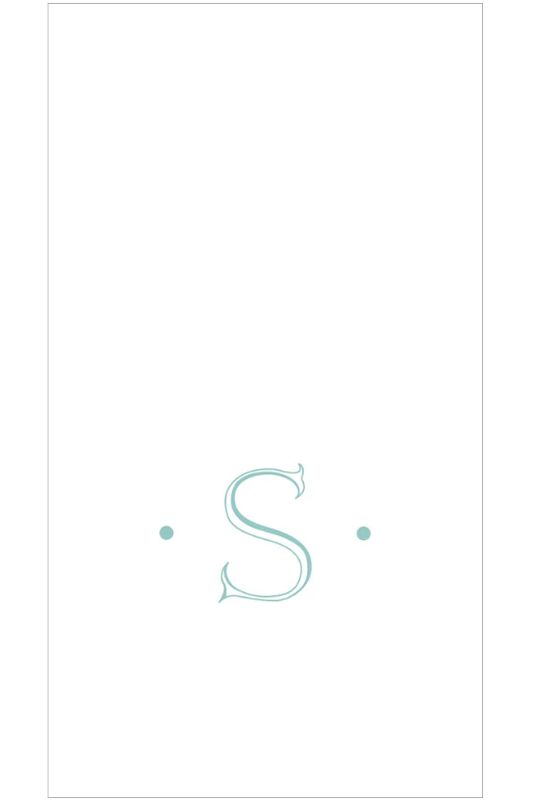MONOGRAM PAPER LINEN GUEST NAPKINS -  INITIAL S