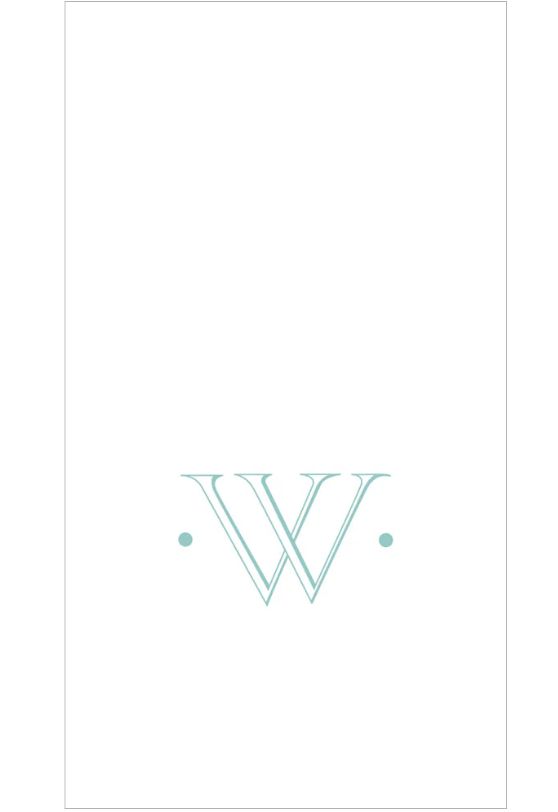 MONOGRAM PAPER LINEN GUEST NAPKINS -  INITIAL W