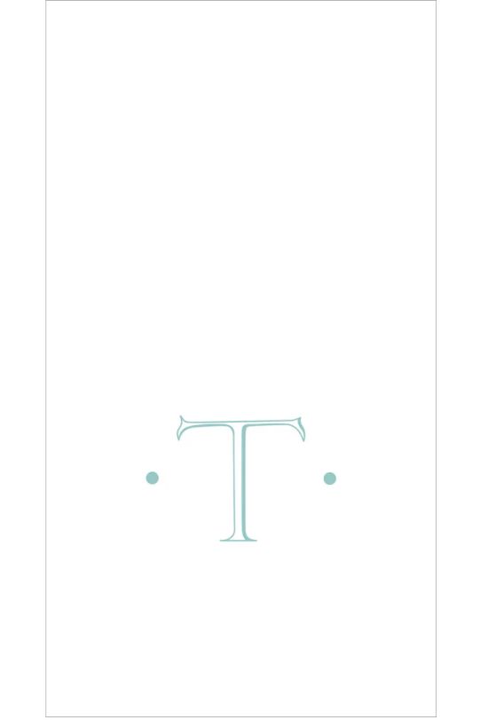 MONOGRAM PAPER LINEN GUEST NAPKINS -  INITIAL T
