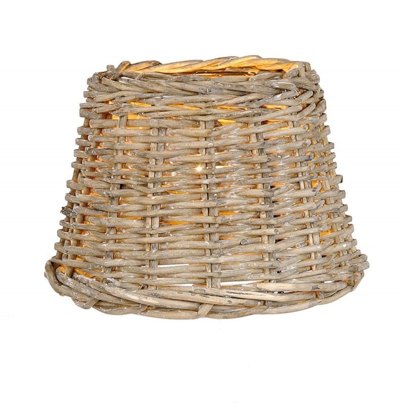 MINI BEIGE RATTAN LAMP SHADE 23x17cm