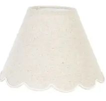 NATURAL COTTON SCALLOPED  LAMPSHADE